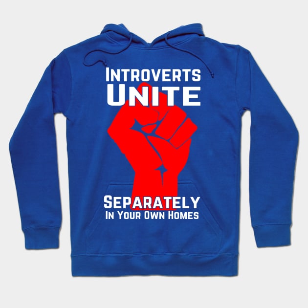 Introverts Unite Separately In Your Own Homes Hoodie by macdonaldcreativestudios